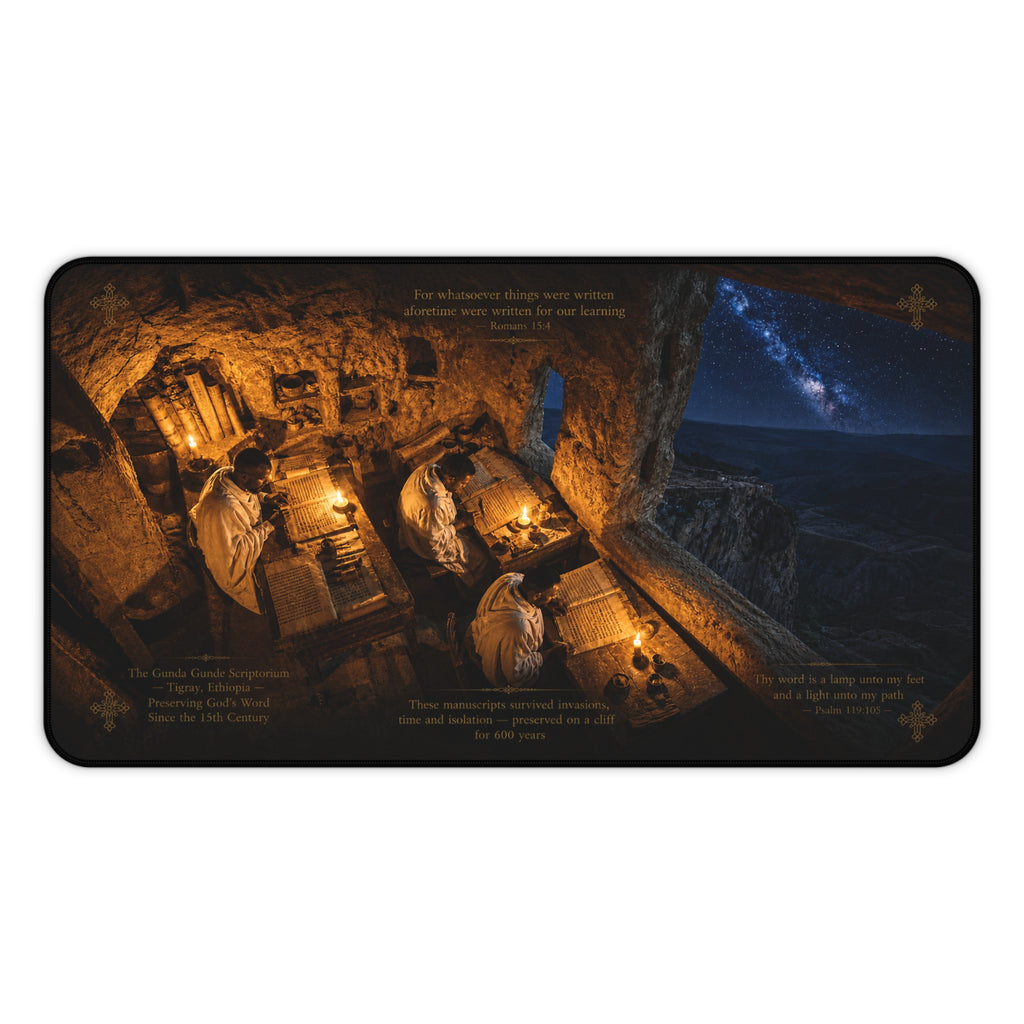 Ancient Ethiopian Monastery Gunda Gunde Desk Mat