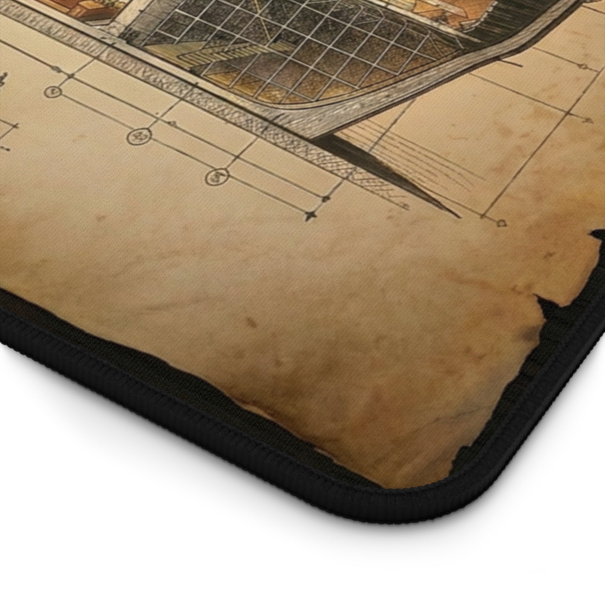 Noah's Ark Blueprint Desk Mat