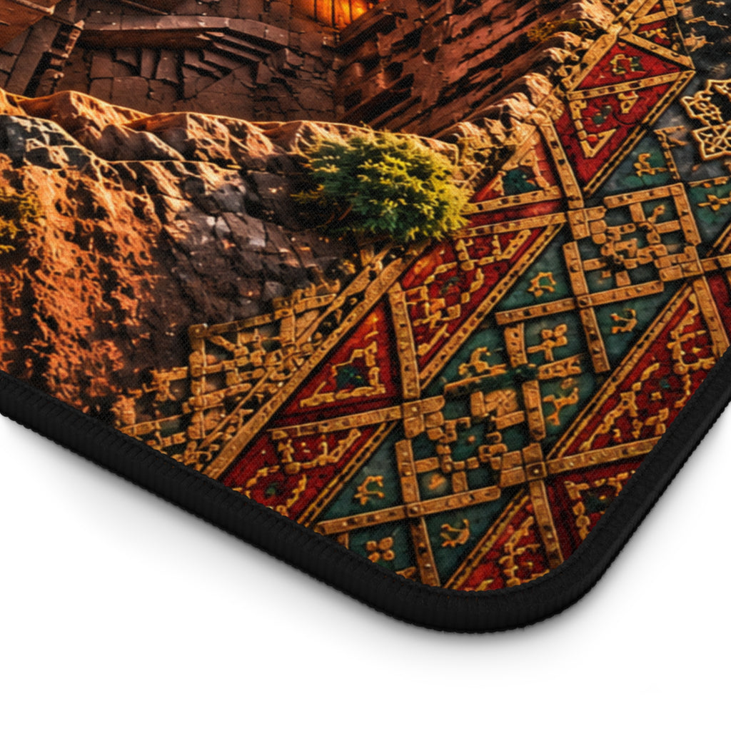 Rock Hewn Lalibela Ethiopian Christian Desk Mat