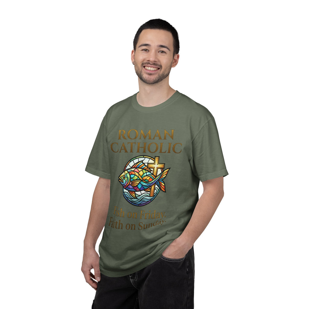 ROMAN CATHOLIC T-Shirt:  Fish on Friday, Faith on Sunday