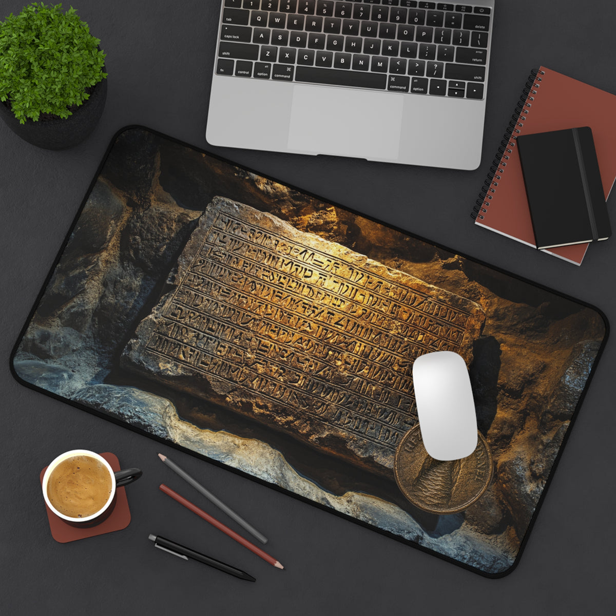 Siloam Inscription Hezekiahs Tunnel Desk Mat