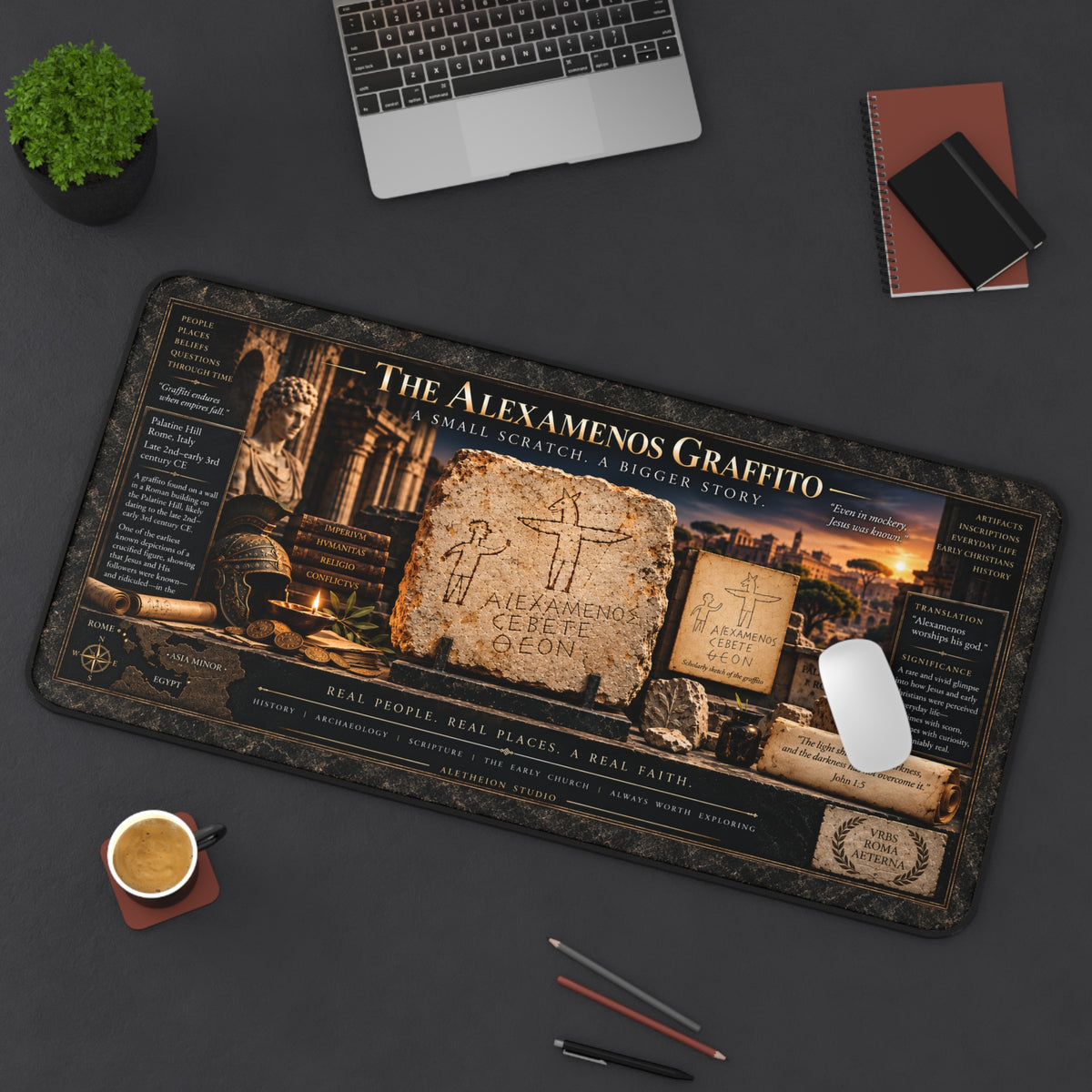 Alexamenos Graffito Desk Mat