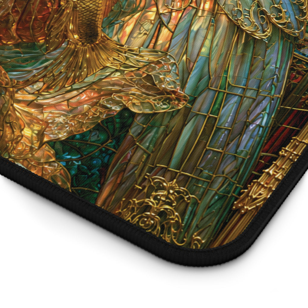 Archangel Raphael Stained Glass Desk Mat