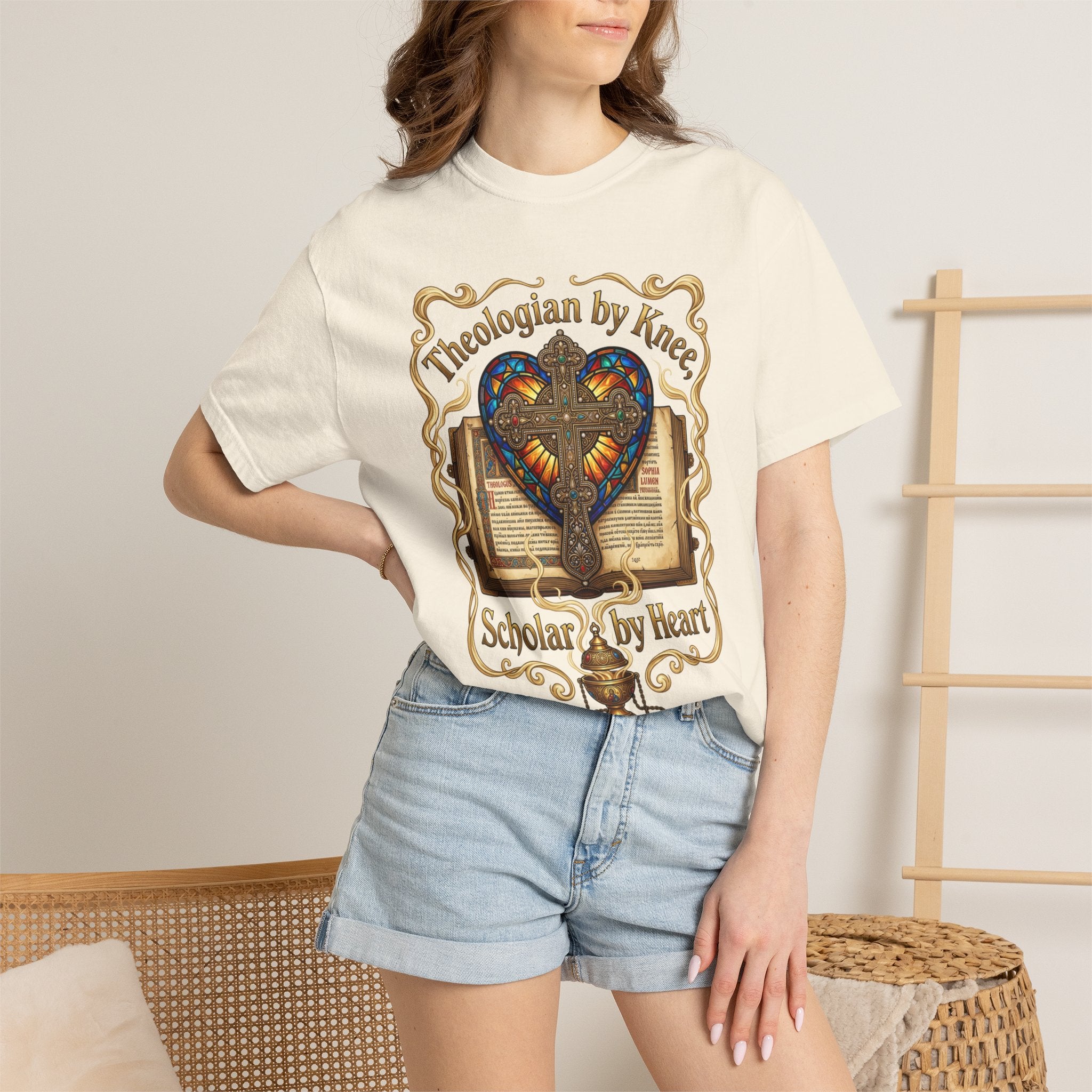 EASTERN ORTHODOX T-Shirt: Theologian by Knee Scholar by Heart
