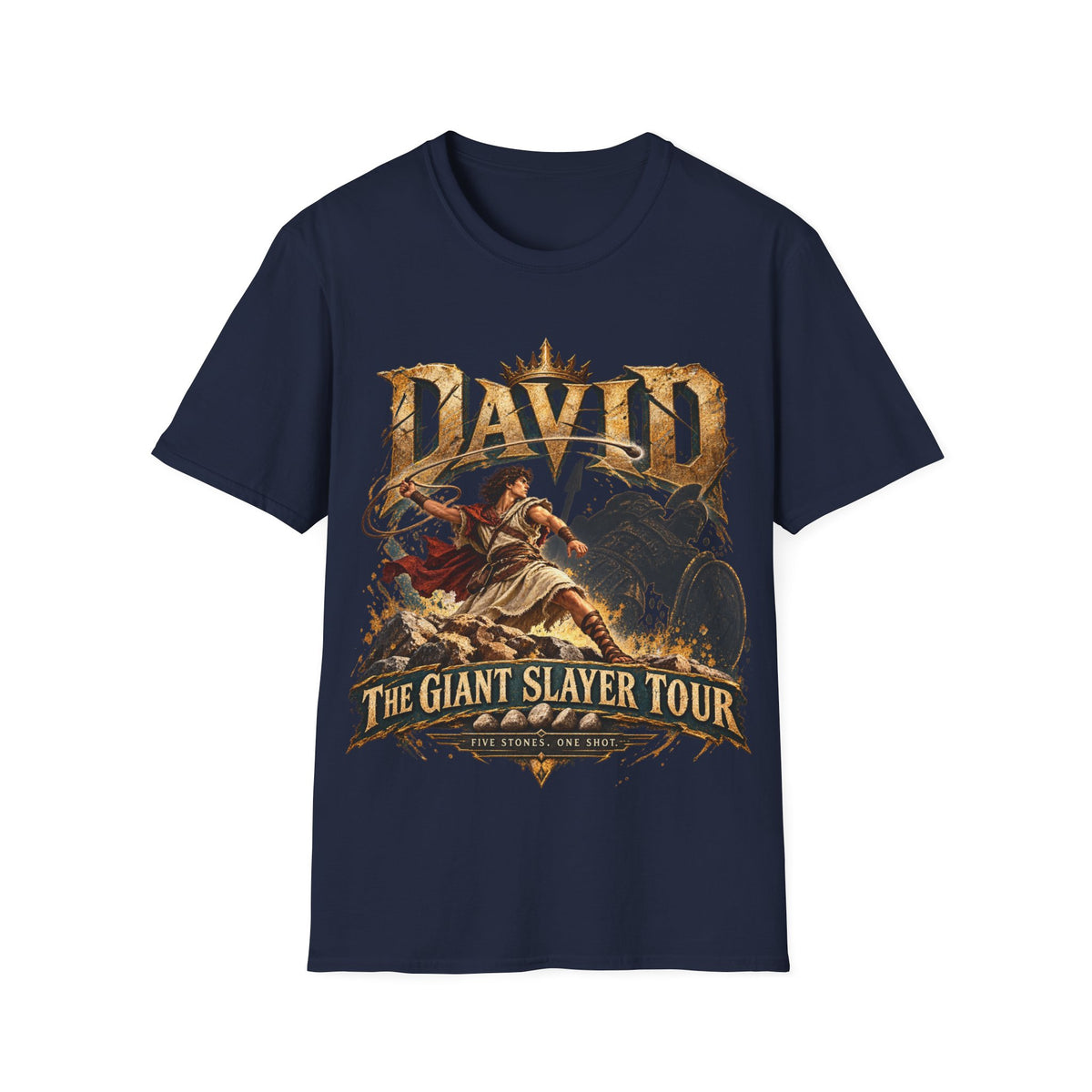 David Giant Slayer Tour T-Shirt | Biblical Concert Tee | David and Goliath Christian Shirt | Vintage Bible Graphic Tee | 1 Samuel 17:47