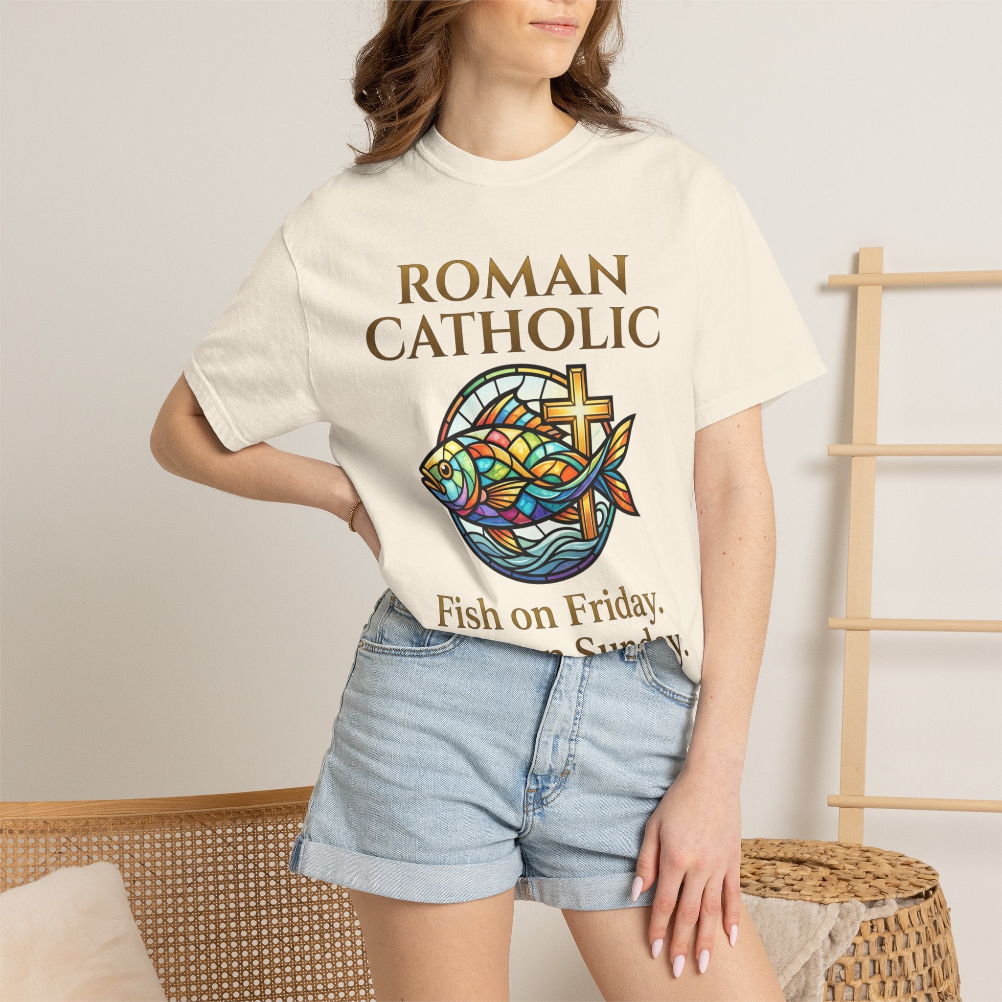 ROMAN CATHOLIC T-Shirt:  Fish on Friday, Faith on Sunday