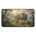 Noah's Ark Under the Rainbow Desk Mat