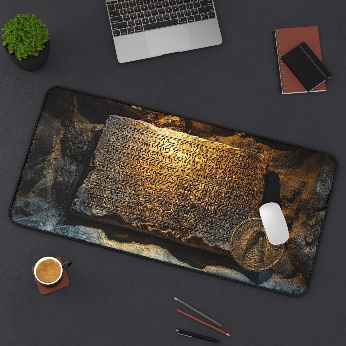 Siloam Inscription Hezekiahs Tunnel Desk Mat