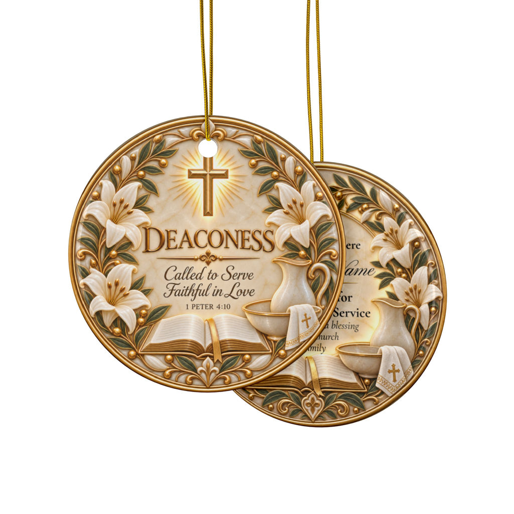Personalized Deaconess Appreciation Ornament, Deaconess Gift, Church Thank You Gift, Christian Keepsake