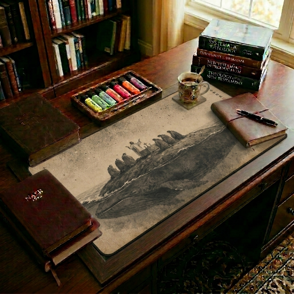St. Brendan and the Whale Desk Mat