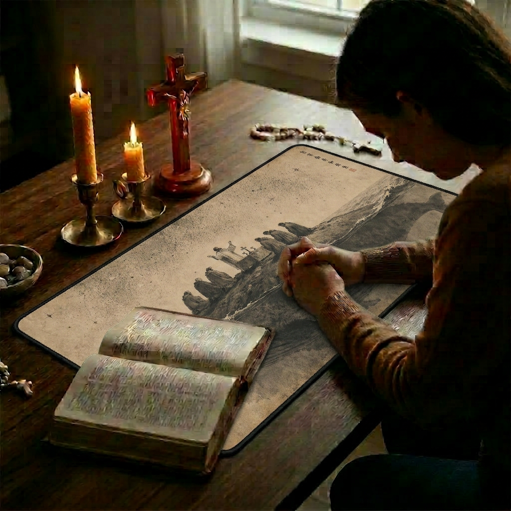 St. Brendan and the Whale Desk Mat