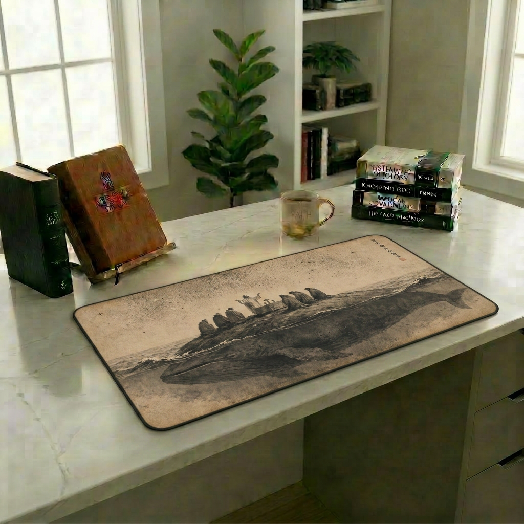 St. Brendan and the Whale Desk Mat