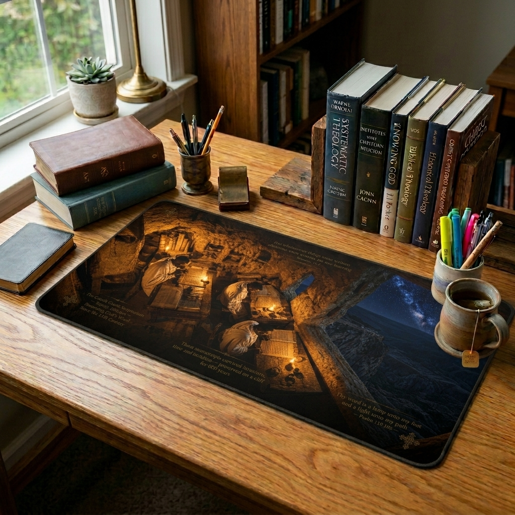 Ancient Ethiopian Monastery Gunda Gunde Desk Mat