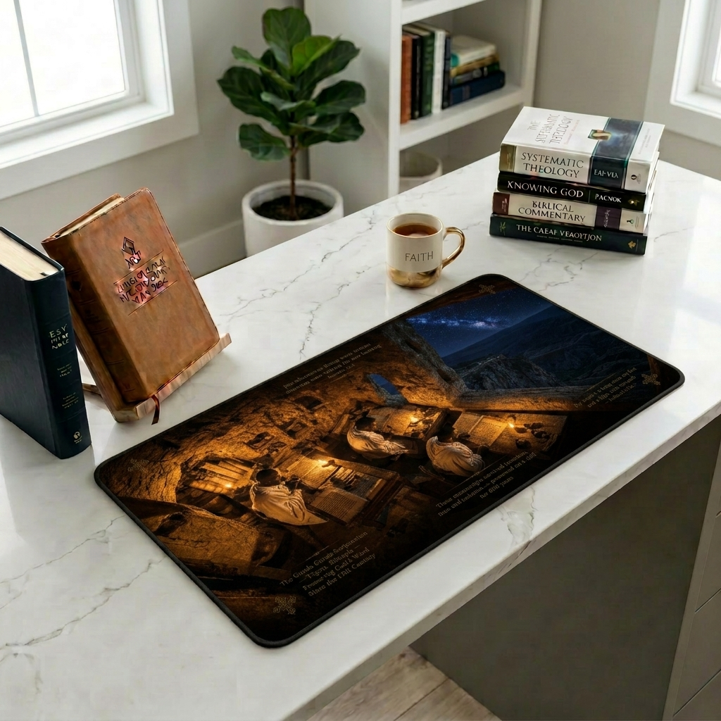 Ancient Ethiopian Monastery Gunda Gunde Desk Mat