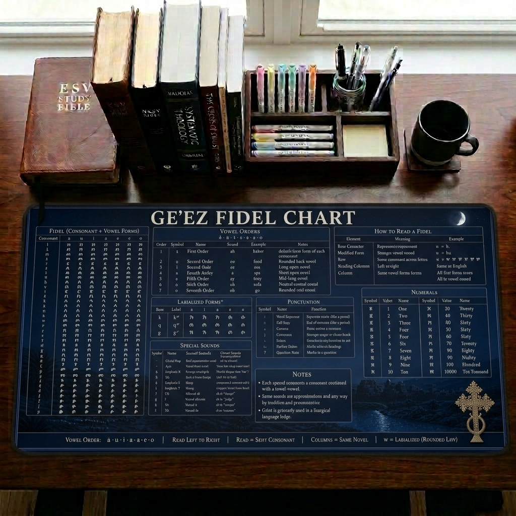 Ge'ez Fidel Chart Desk Mat