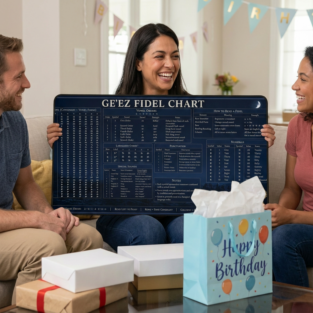 Ge'ez Fidel Chart Desk Mat