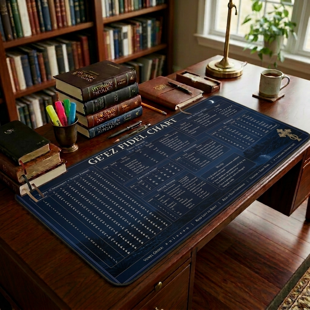 Ge'ez Fidel Chart Desk Mat