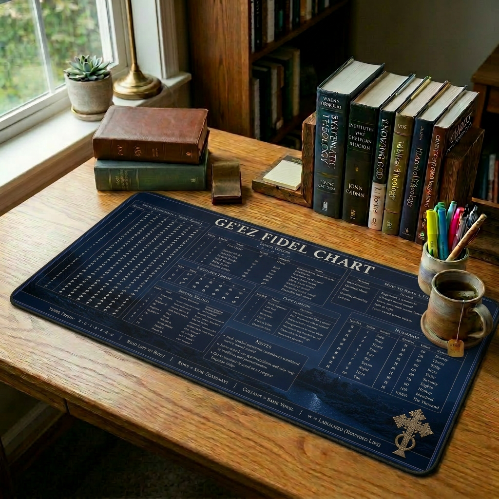 Ge'ez Fidel Chart Desk Mat