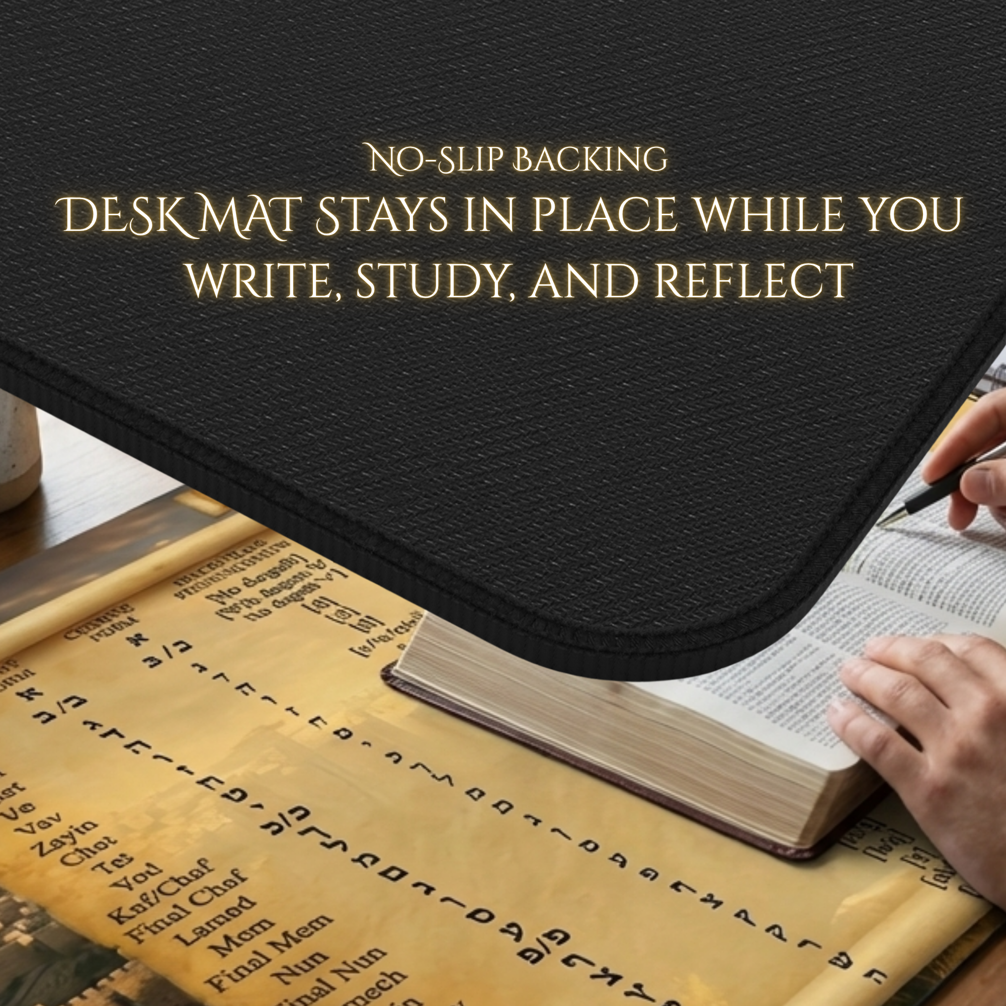 Hebrew Alphabet Desk Mat