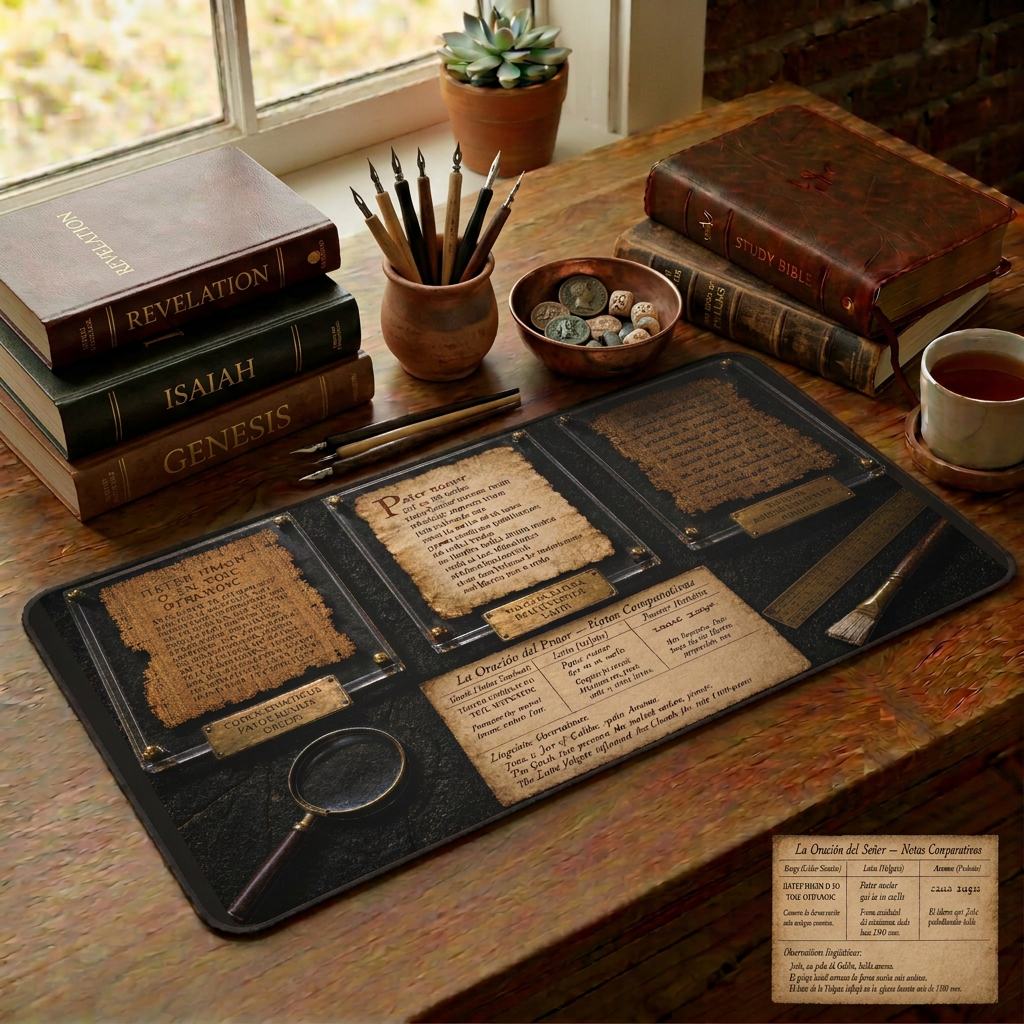 Valley of Dry Bones Antique Engraving Desk Mat