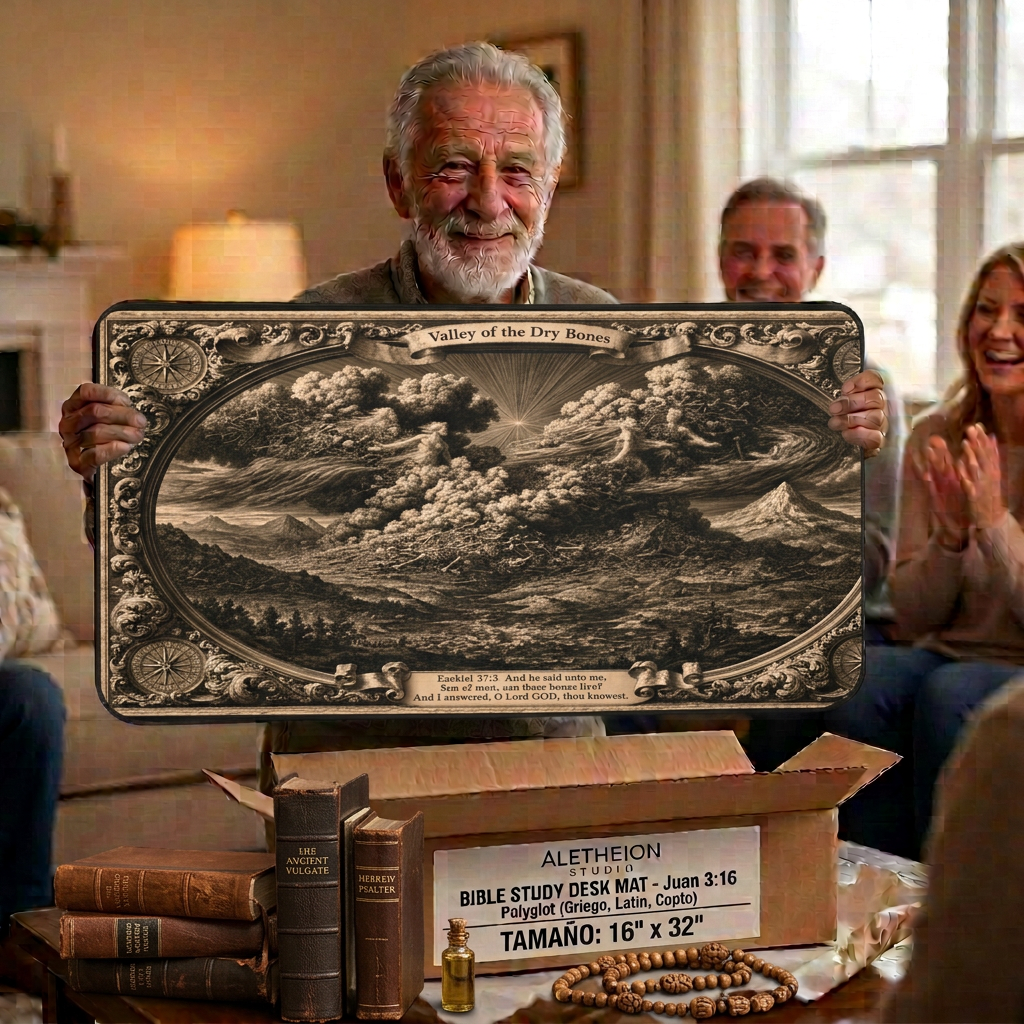 Valley of Dry Bones Antique Engraving Desk Mat