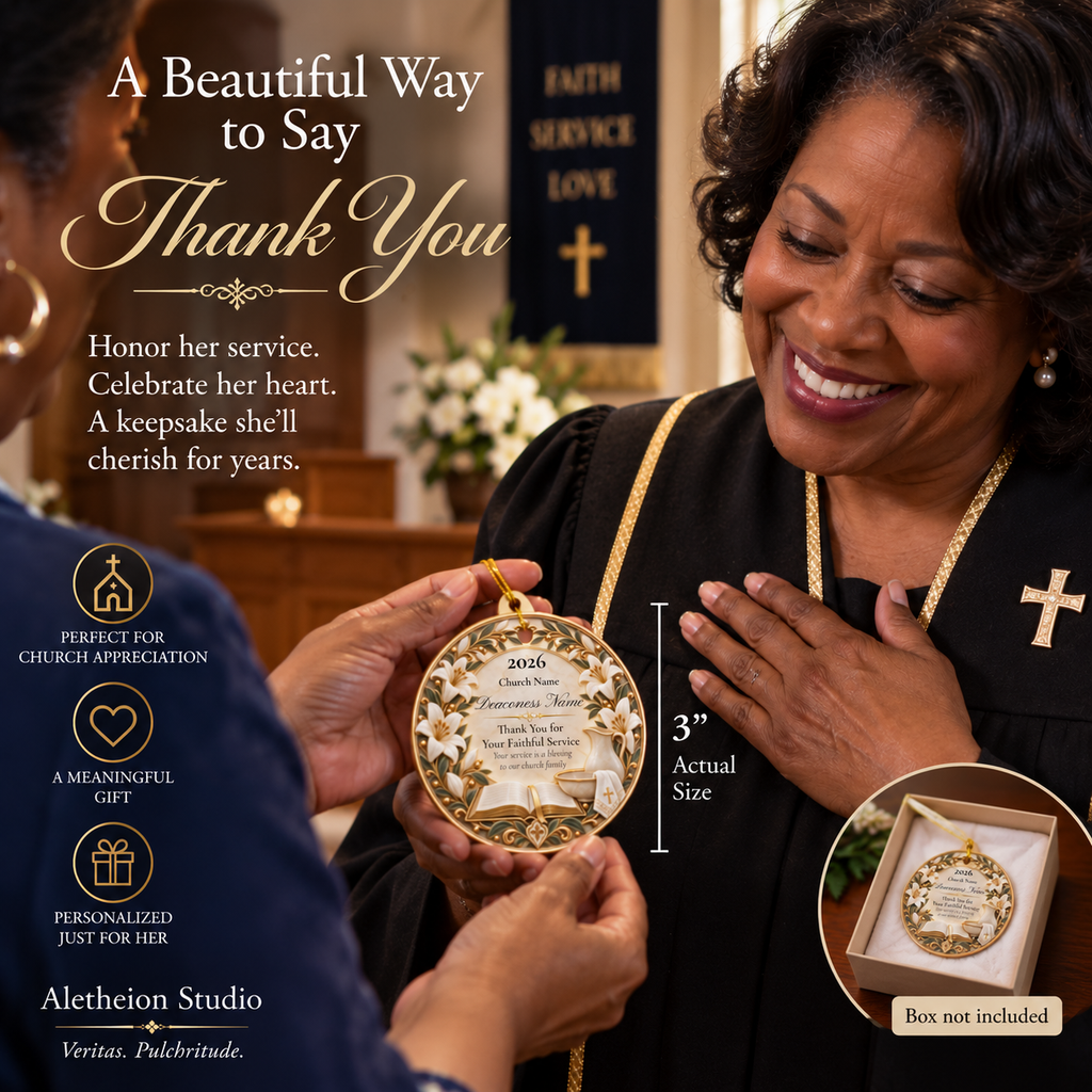 Personalized Deaconess Appreciation Ornament, Deaconess Gift, Church Thank You Gift, Christian Keepsake