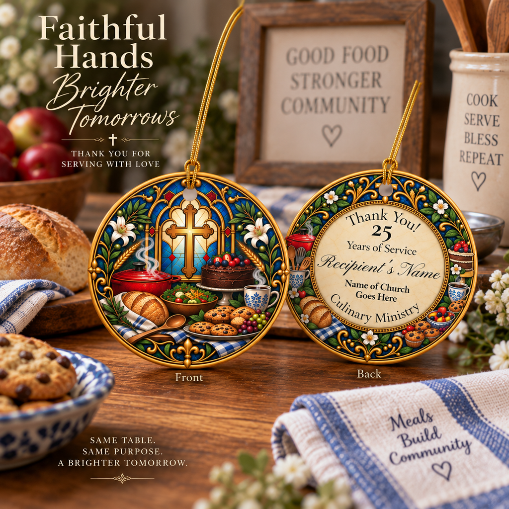 Personalized Culinary Ministry Appreciation Ornament | Years of Service Church Volunteer Gift