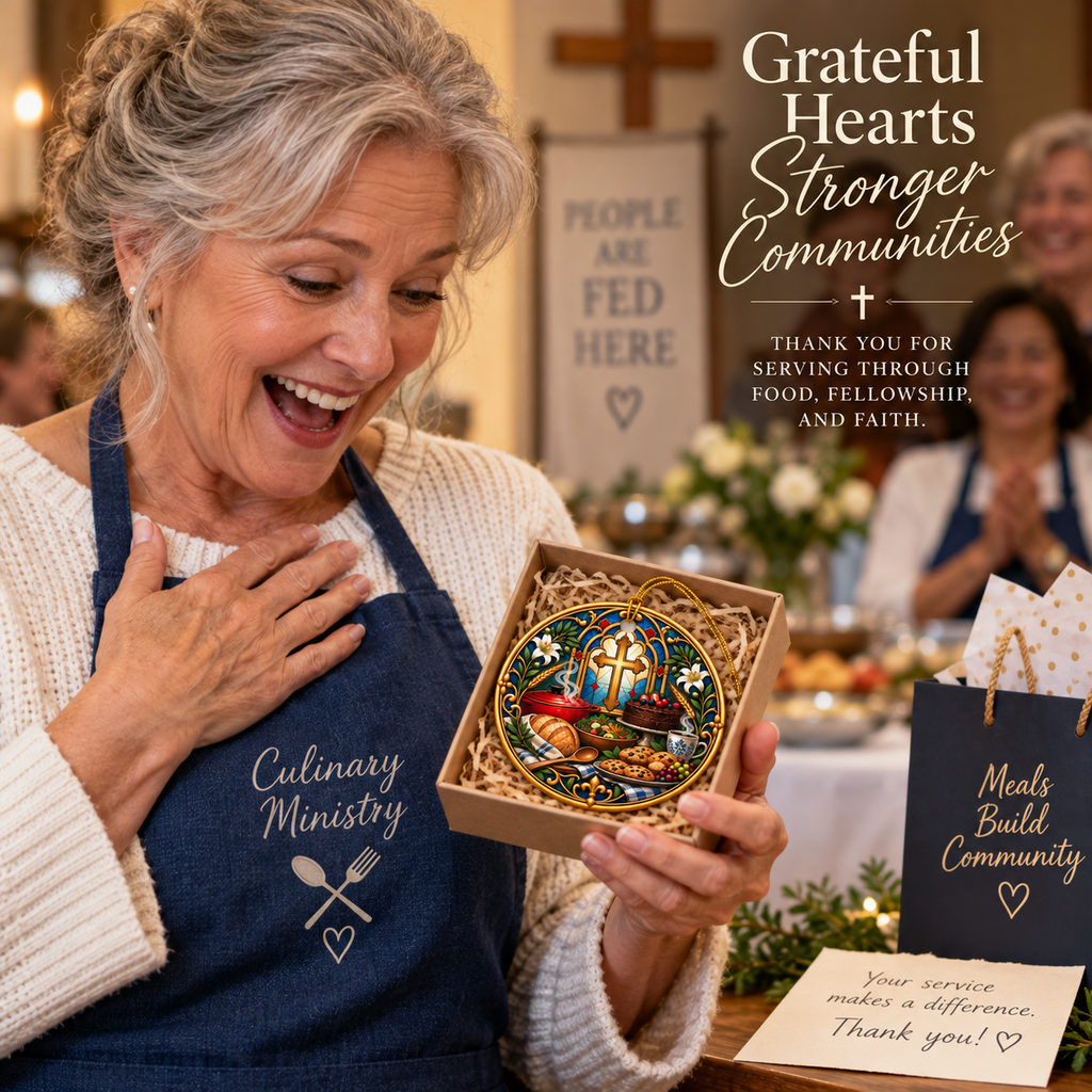 Personalized Culinary Ministry Appreciation Ornament | Years of Service Church Volunteer Gift