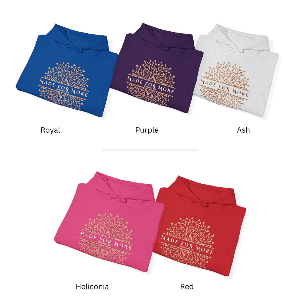 MADE for MORE HOODIE, Christianity Sweatshirt, Ephesians 2:10 Bible Verse Hoodie, Front and Back Design, Christian Gift, Faith Sweatshirt