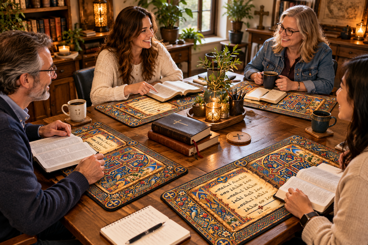 Syriac Peshitta John 1:1 Desk Mat