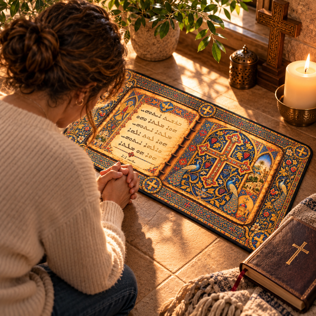 Syriac Peshitta John 1:1 Desk Mat