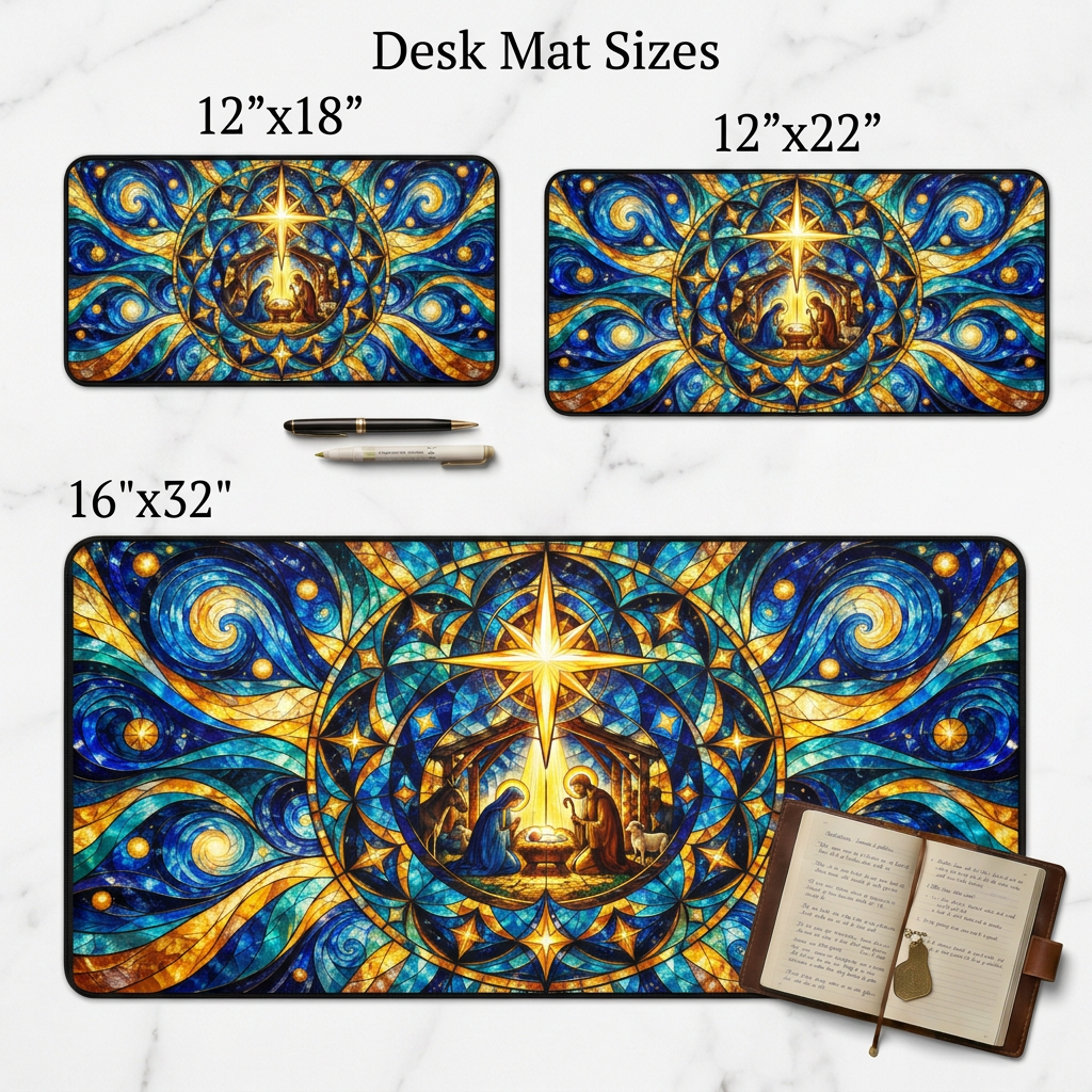 Star of Bethlehem Desk Mat Modern