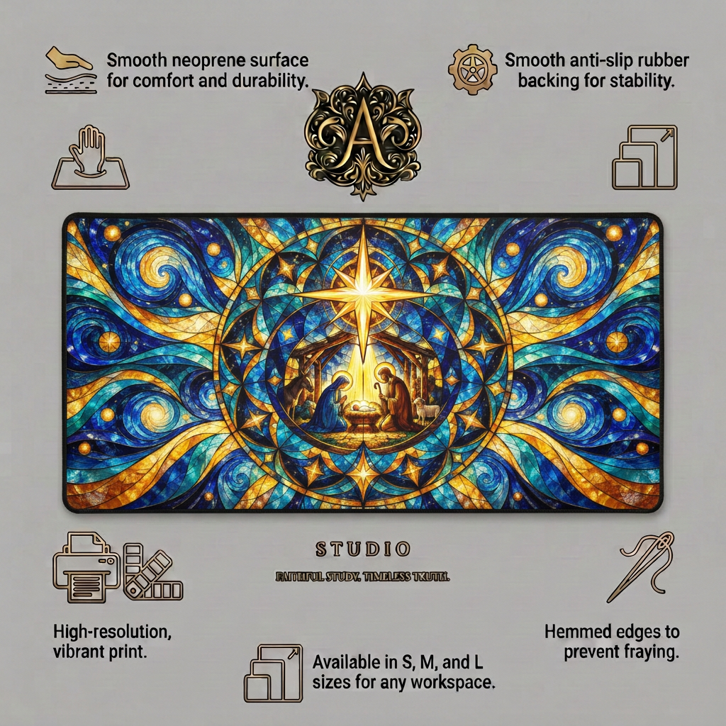 Star of Bethlehem Desk Mat Modern