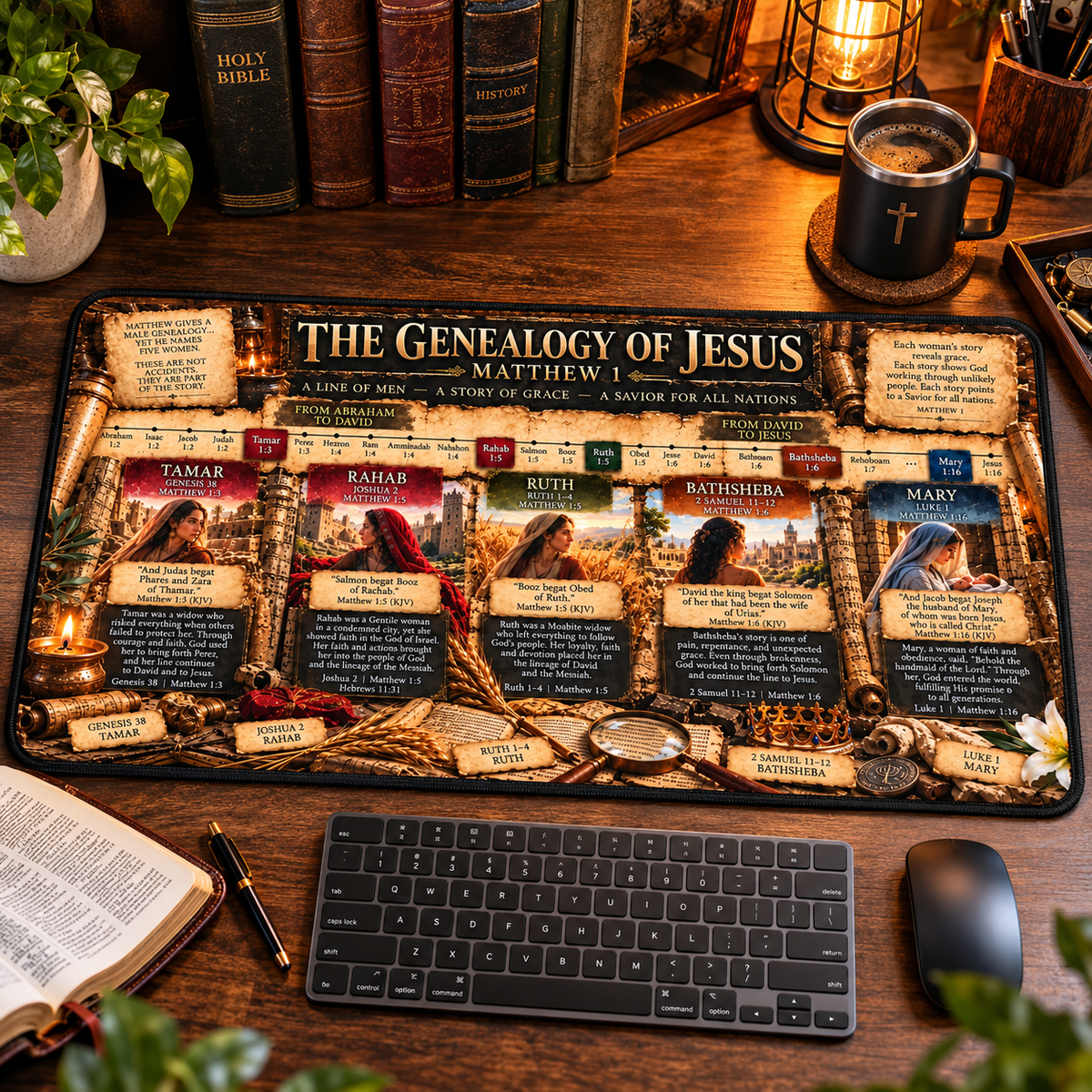 Women in the Genealogy of Jesus Desk Mat
