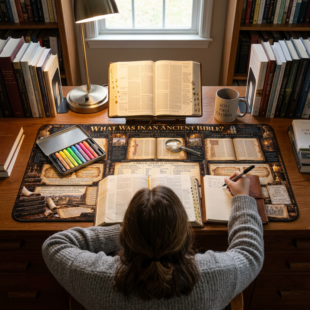 Early Christian Codices & Biblical Canon Desk Mat