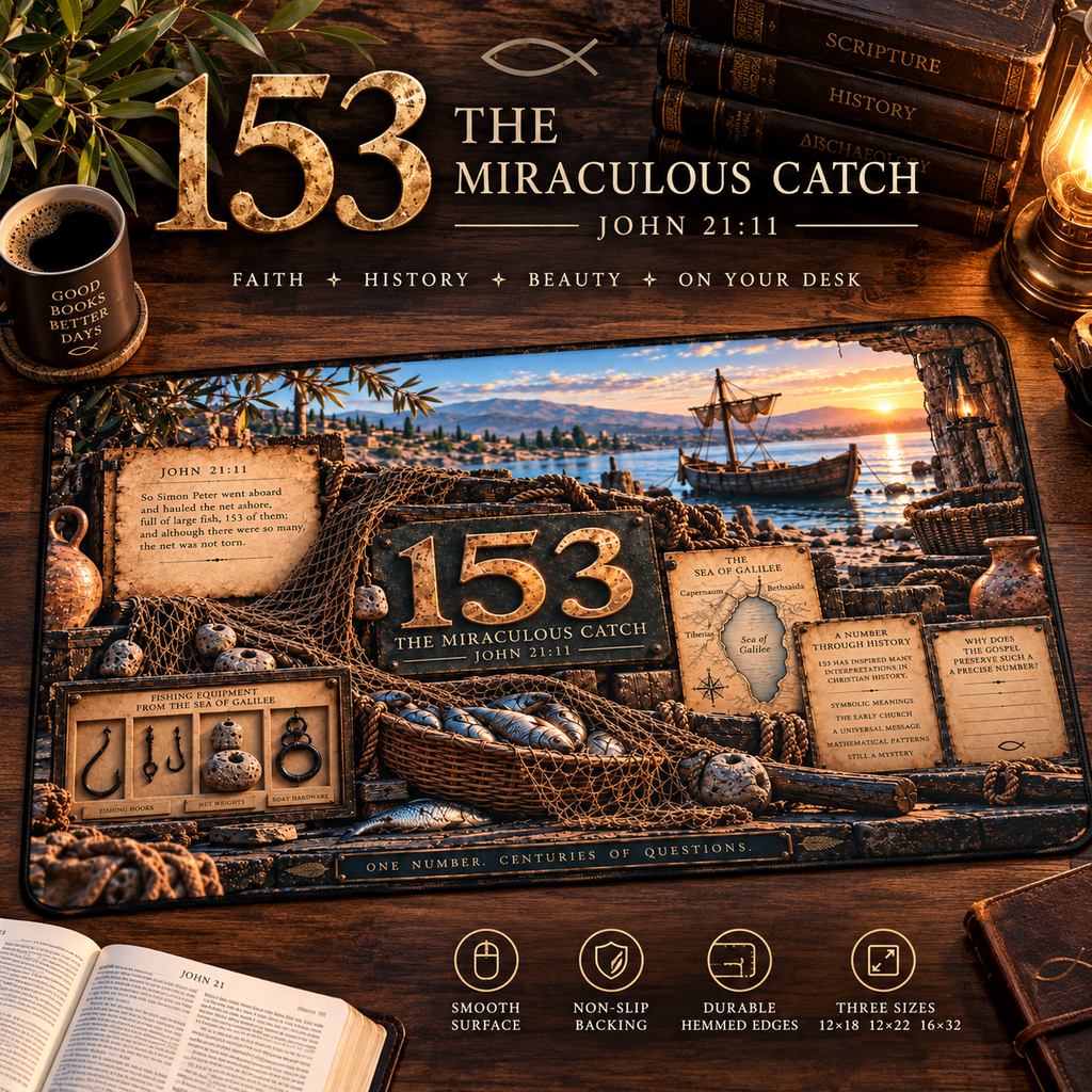 153 Fish Miraculous Catch Desk Mat