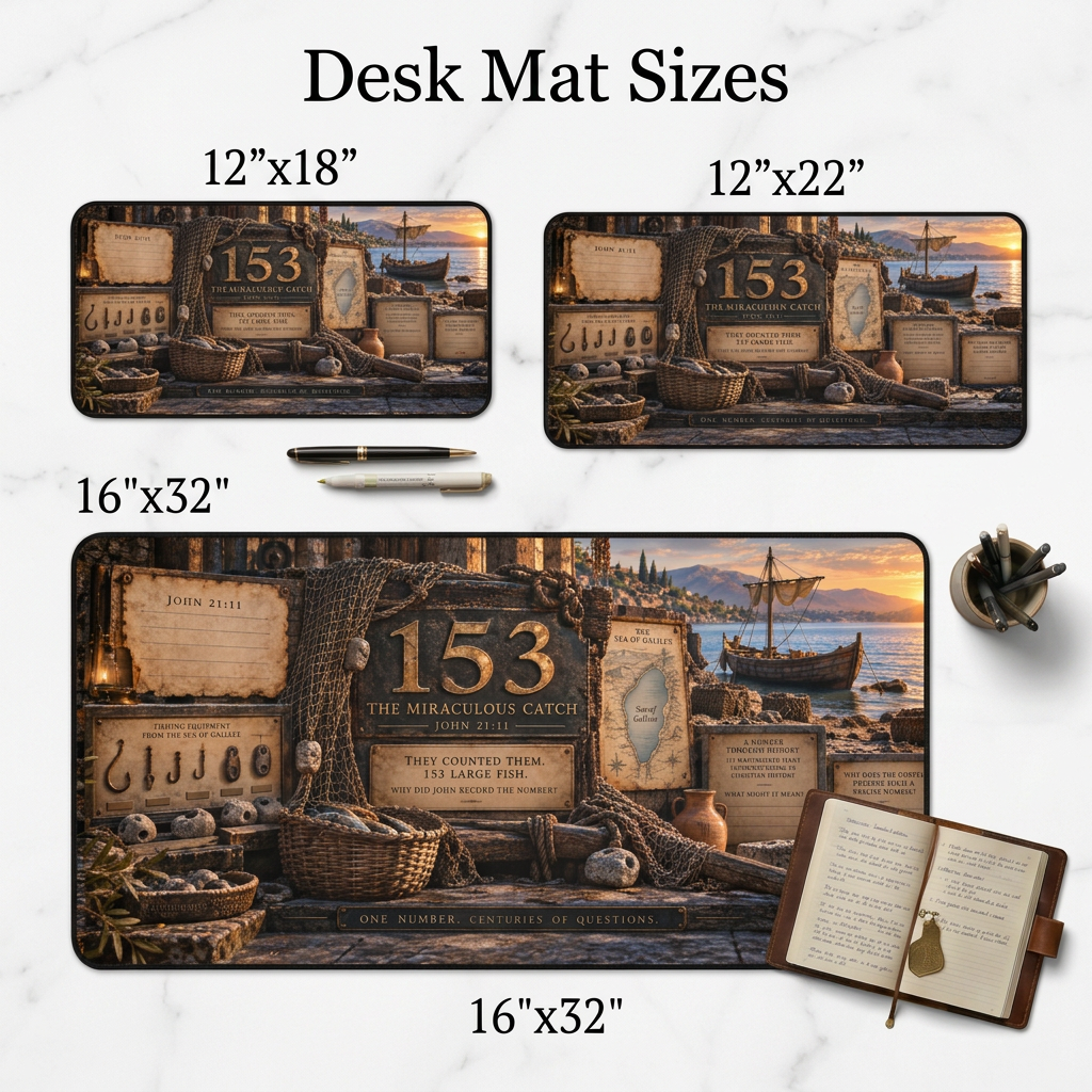 153 Fish Miraculous Catch Desk Mat