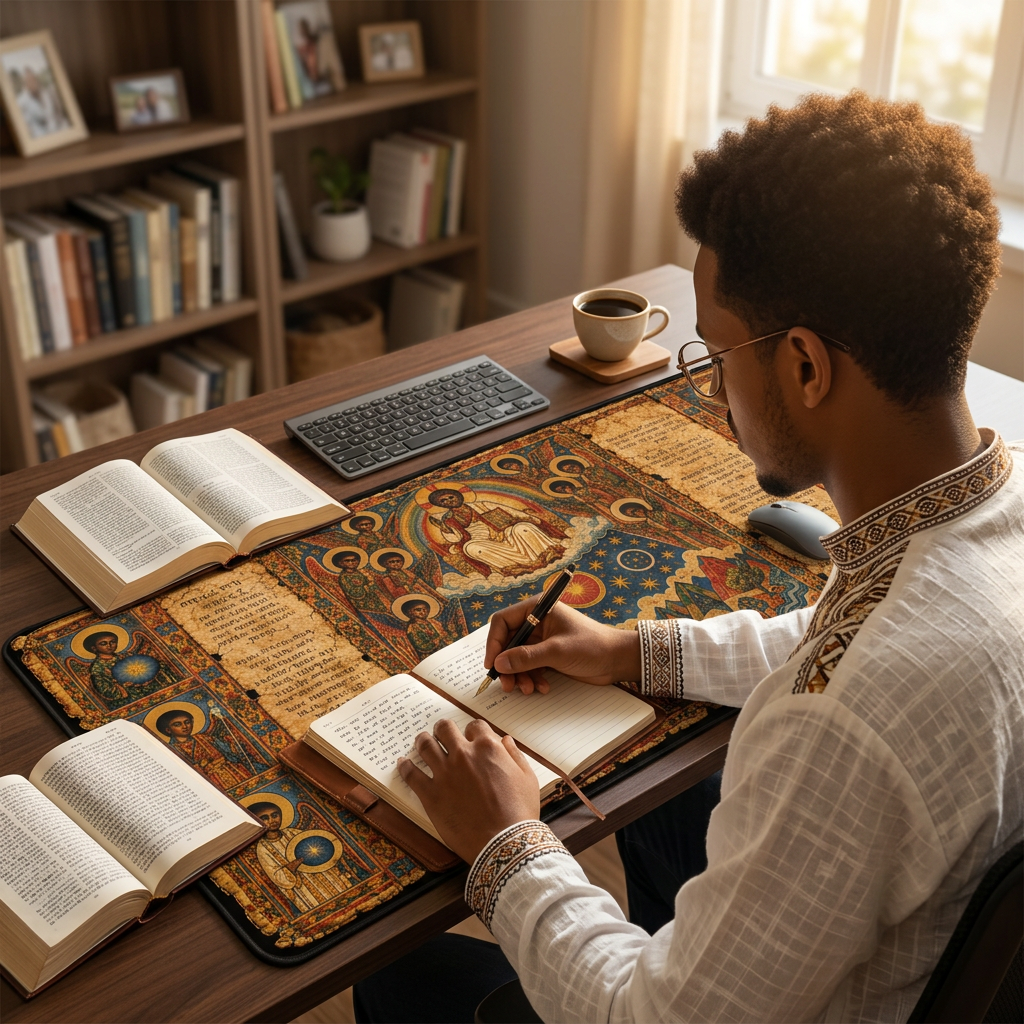 Ethiopian Bible Book of Enoch Desk Mat