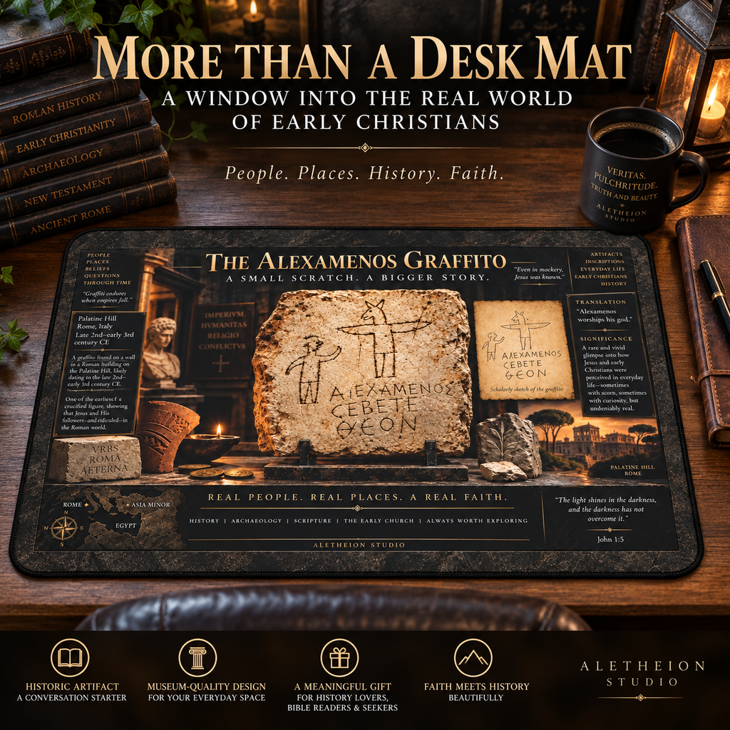 Alexamenos Graffito Desk Mat