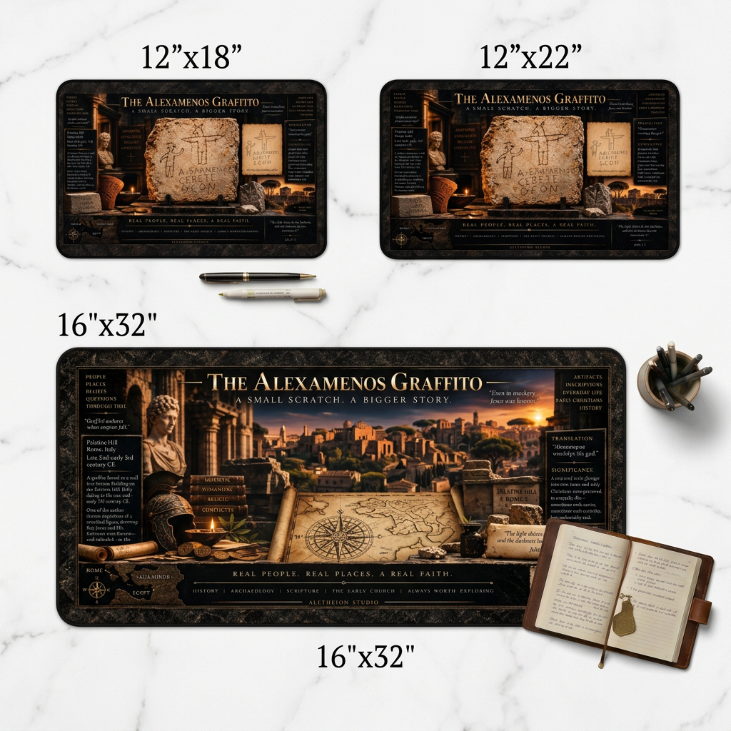 Alexamenos Graffito Desk Mat