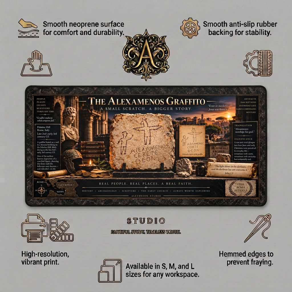 Alexamenos Graffito Desk Mat