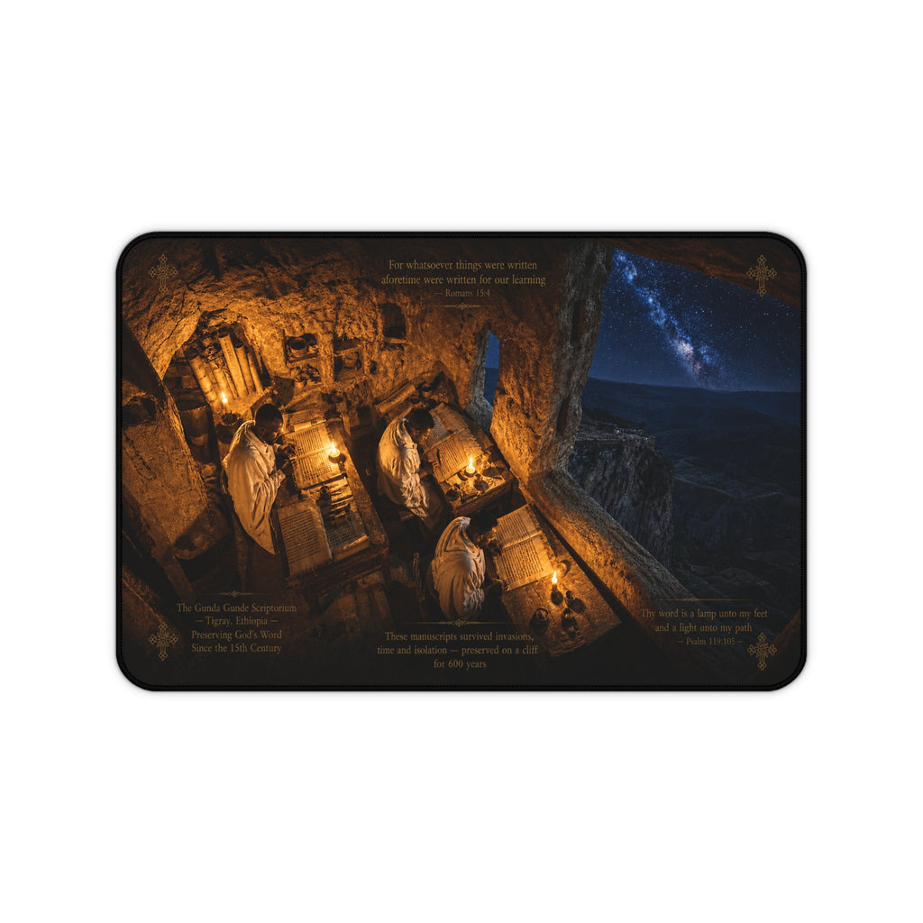 Ancient Ethiopian Monastery Gunda Gunde Desk Mat