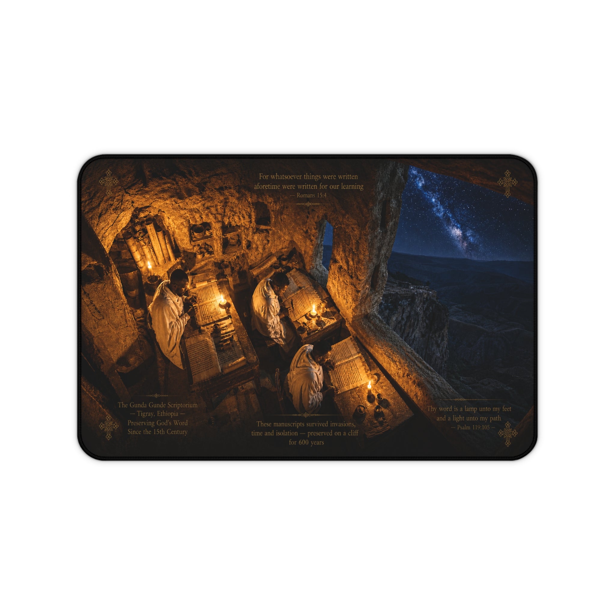 Ancient Ethiopian Monastery Gunda Gunde Desk Mat