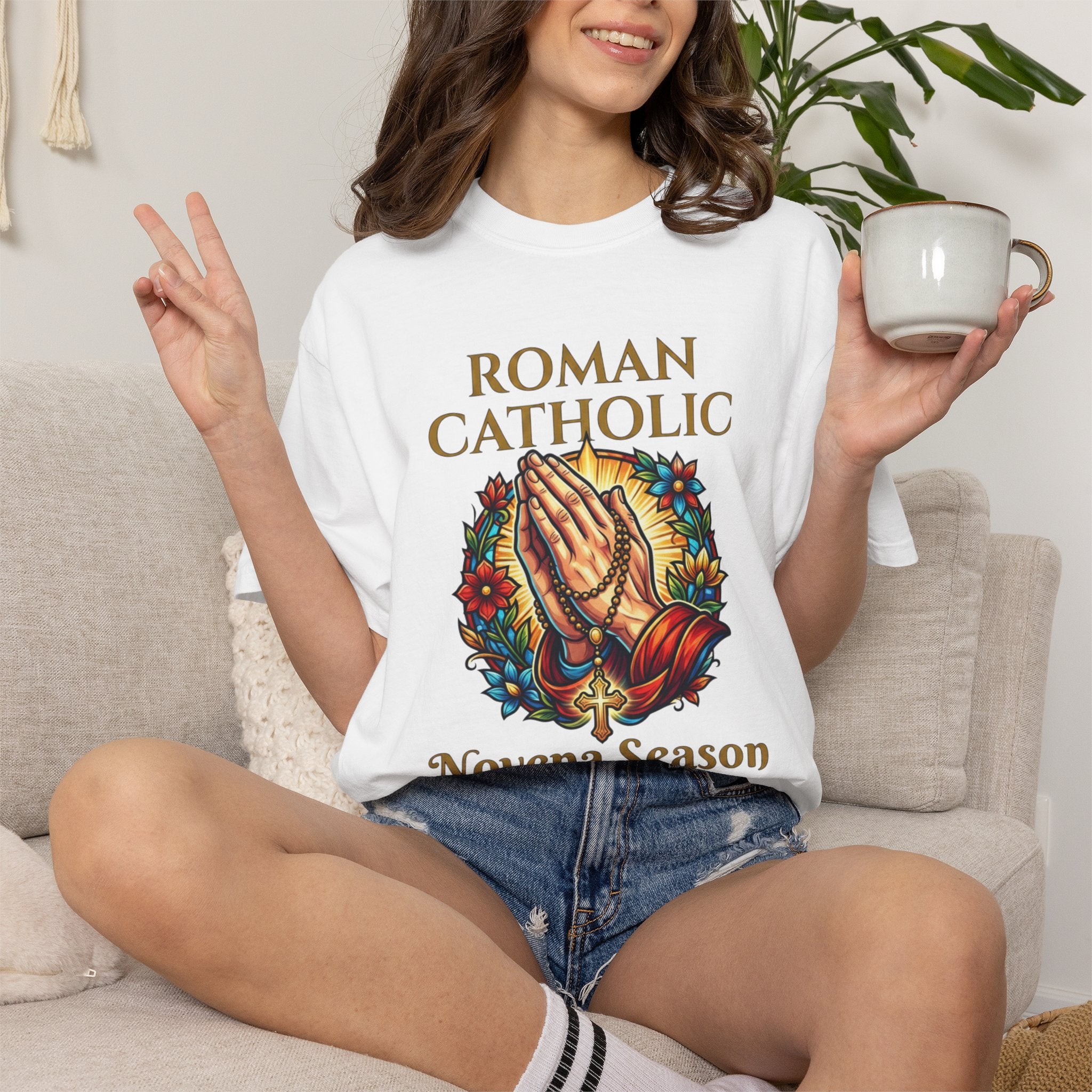ROMAN CATHOLIC T-Shirt: Novena Season Is My Cardio