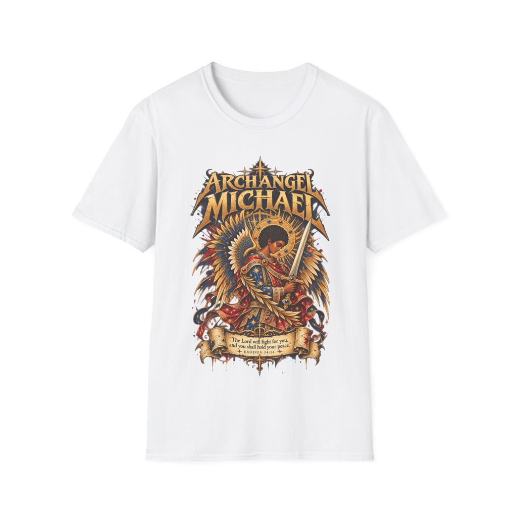 Archangel Michael T-Shirt | Ethiopian Byzantine Angel Art | Exodus 14:14 | Christian Warrior Tee | Bold Faith Gift