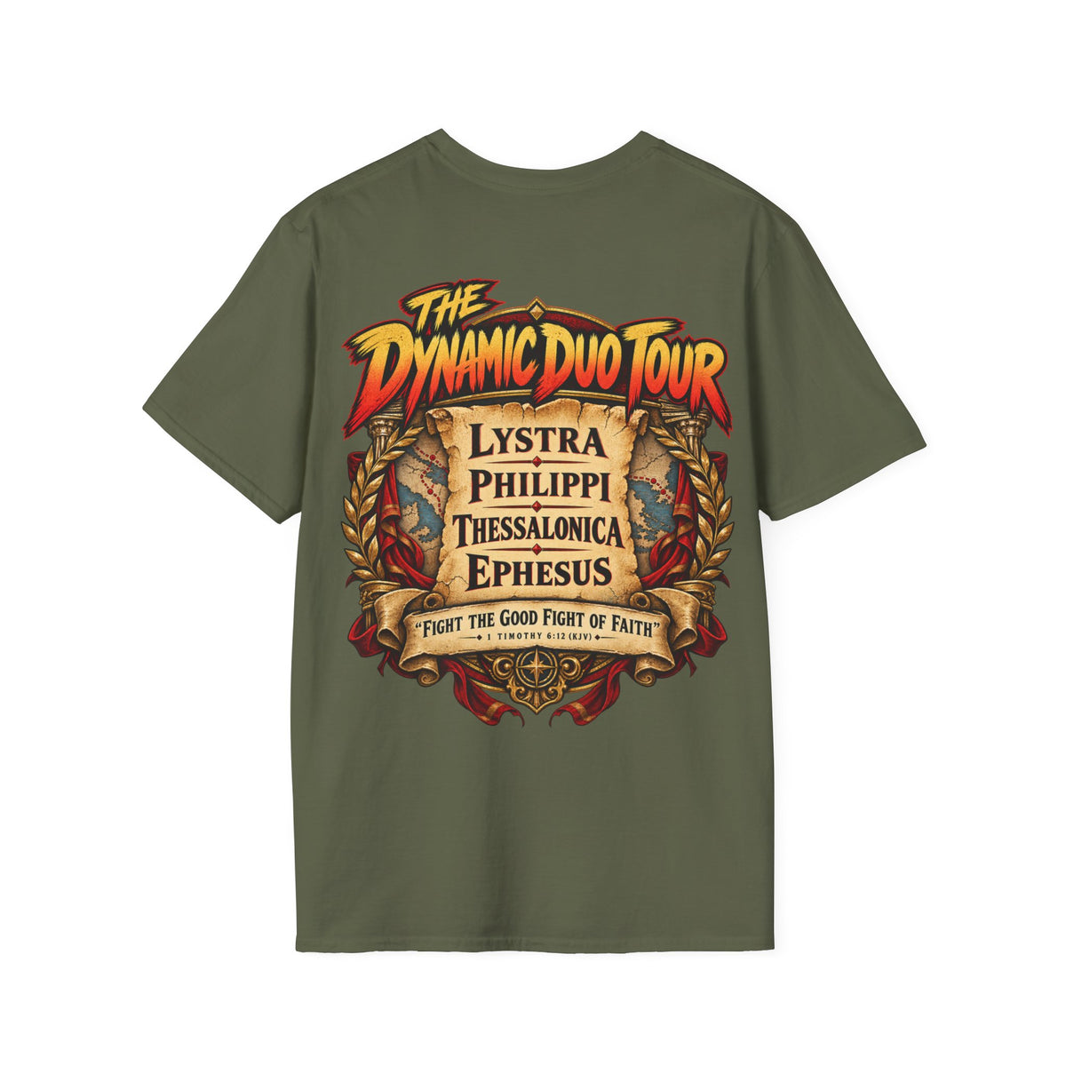 Paul and Timothy Dynamic Duo Tour T-Shirt | Christian Rock Concert Tee | Bible Inspired Graphic Shirt | Faith Gift for Men & Women