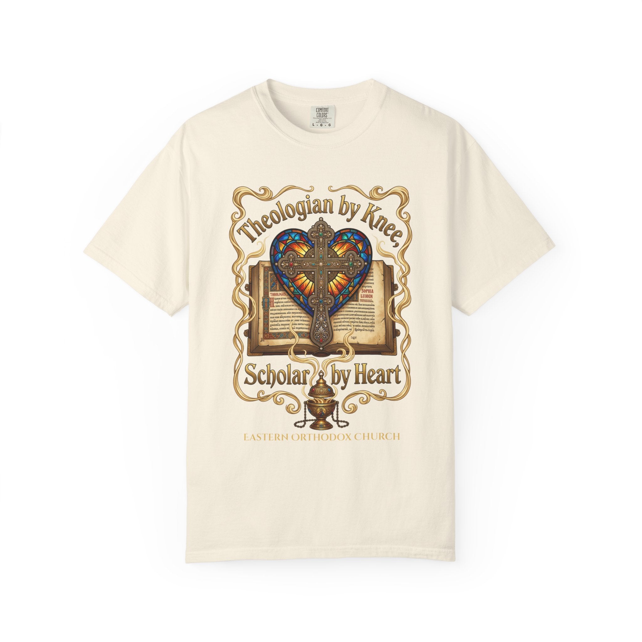 EASTERN ORTHODOX T-Shirt: Theologian by Knee Scholar by Heart