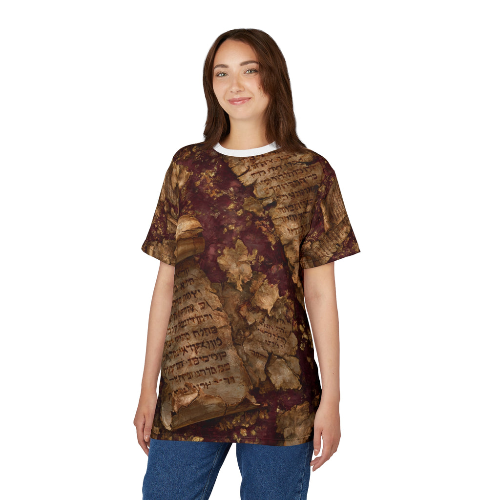 Burgundy Oxblood Dead Sea Scrolls T-Shirt