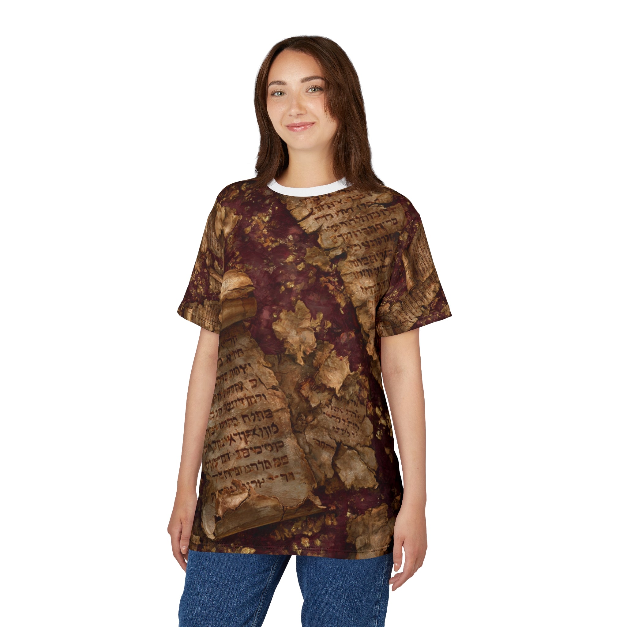 Burgundy Oxblood Dead Sea Scrolls T-Shirt