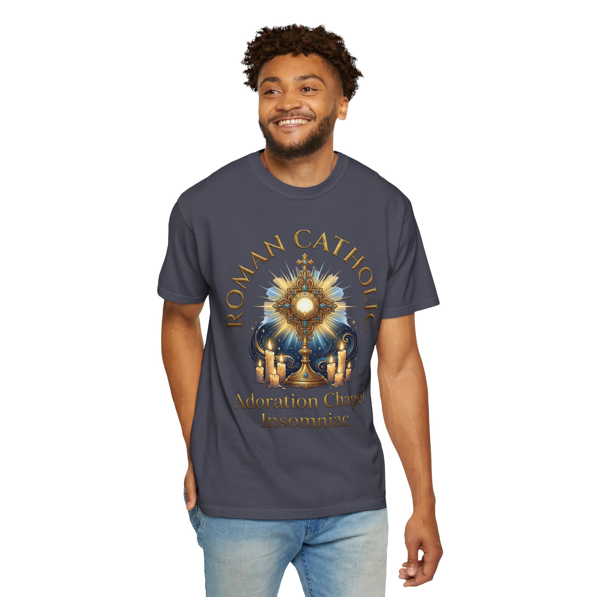 ROMAN CATHOLIC T-Shirt: Adoration Chapel Insomniac